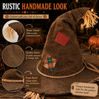 Witch Hat for Women, Pumpkin Patch Costume Accessory for Fall Festival