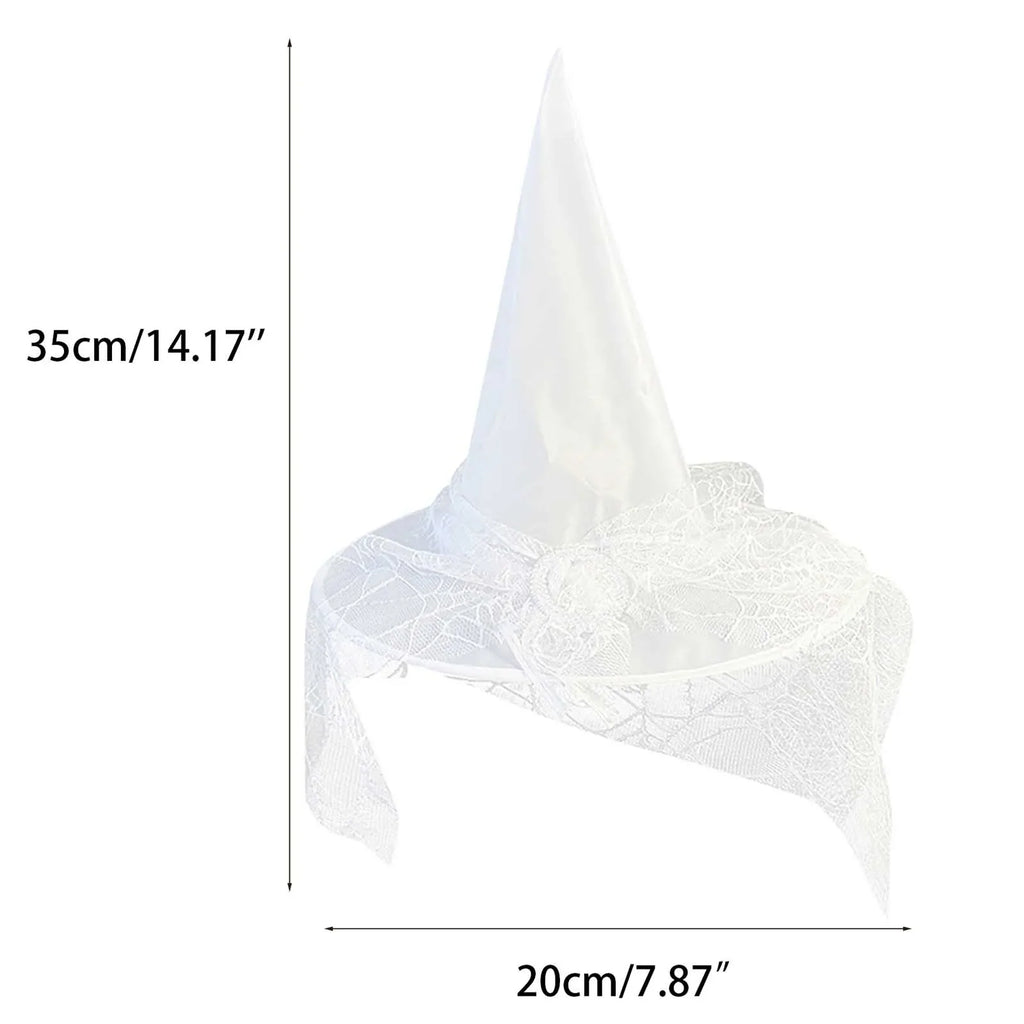 White Witch Veil Holiday Accessory Princess Kids' Dress Halloween Costume – White