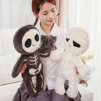 Chilling Skeleton and Mysterious Mummy Halloween Plush Toys